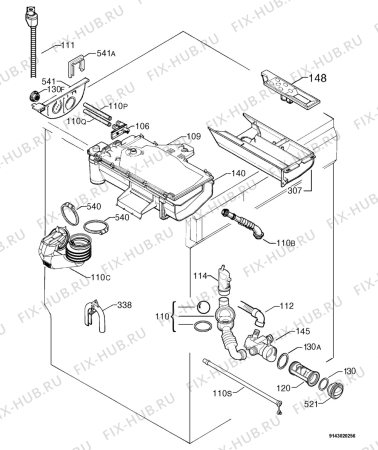 Взрыв-схема стиральной машины Aeg Electrolux L64560 - Схема узла Hydraulic System 272